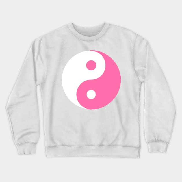 Yin Yang in white and pink Crewneck Sweatshirt by NovaOven